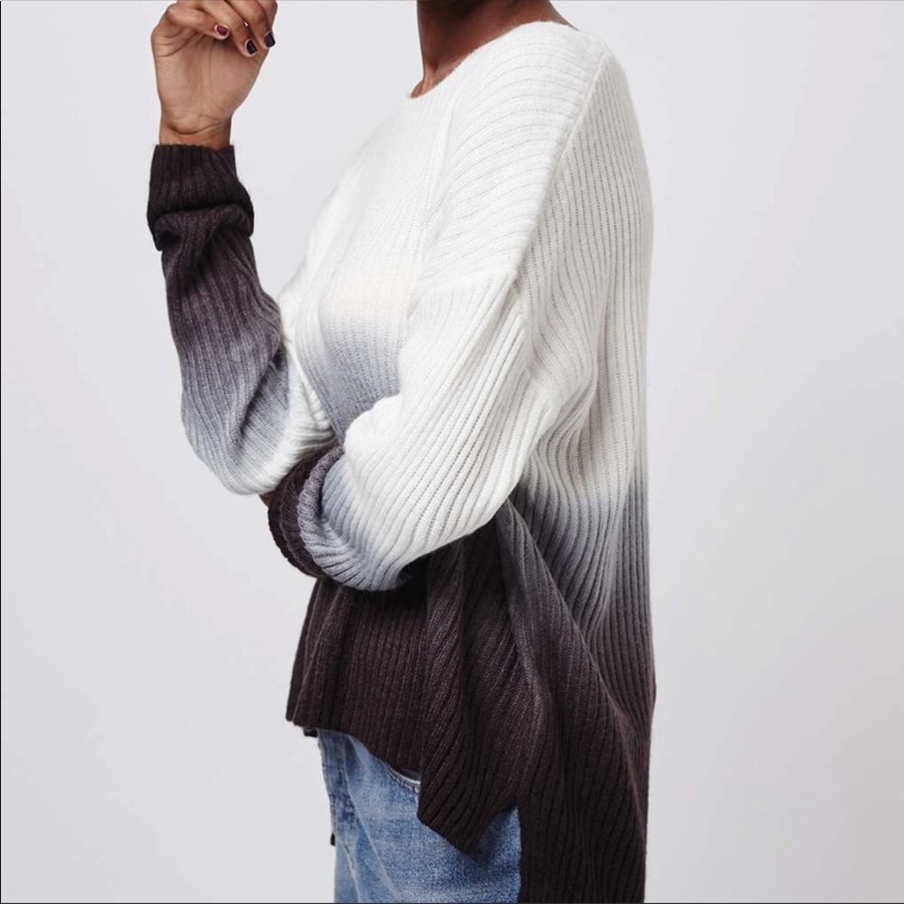 Topshop Oversized & Slouchy Ombré Knit Sweater